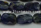 CSO737 15.5 inches 12*16mm faceted rectangle sodalite gemstone beads