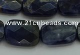 CSO739 15.5 inches 15*20mm faceted rectangle sodalite gemstone beads