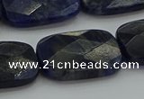 CSO740 15.5 inches 18*25mm faceted rectangle sodalite gemstone beads