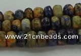 CSO761 15.5 inches 4*6mm faceted rondelle orange sodalite beads