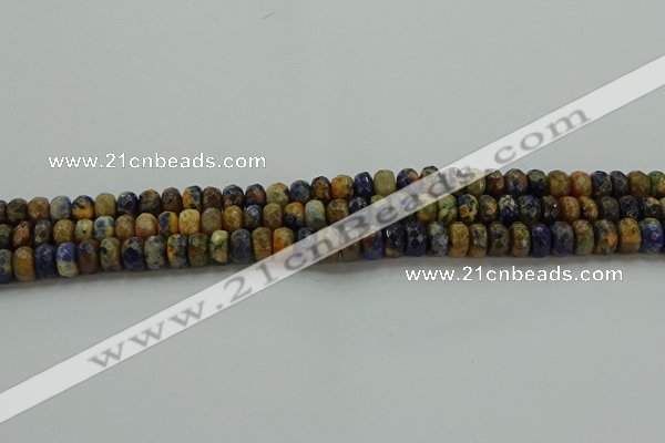 CSO761 15.5 inches 4*6mm faceted rondelle orange sodalite beads