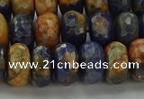 CSO763 15.5 inches 6*10mm faceted rondelle orange sodalite beads