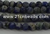 CSO800 15.5 inches 4mm round matte orange sodalite gemstone beads