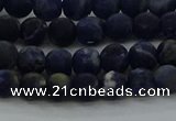 CSO811 15.5 inches 6mm round matte sodalite gemstone beads