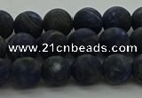 CSO812 15.5 inches 8mm round matte sodalite gemstone beads