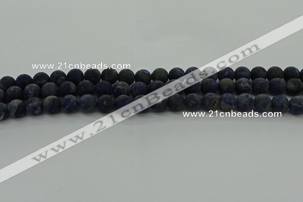 CSO812 15.5 inches 8mm round matte sodalite gemstone beads