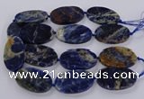 CSO820 15.5 inches 30*50mm - 32*52mm oval orange sodalite beads