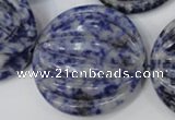 CSO85 15.5 inches 35mm flat round sodalite gemstone beads