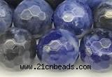 CSO912 15 inches 10mm faceted round sodalite beads wholesale