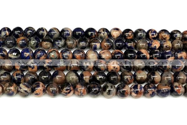 CSO921 15 inches 8mm round orange sodalite beads