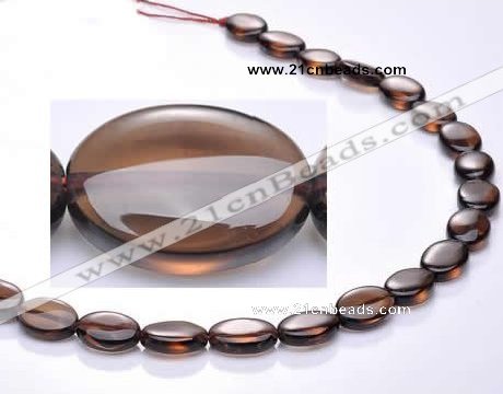 CSQ01 A grade 10*14mm oval natural smoky quartz beads Wholesale