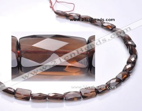 CSQ06 8*12mm faceted rectangle natural smoky quartz beads