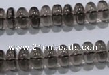 CSQ107 15.5 inches 6*12mm rondelle grade AA natural smoky quartz beads