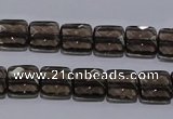 CSQ120 10*10mm facetad square grade AA natural smoky quartz beads