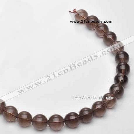 CSQ15 A grade 14mm round natural smoky quartz beads Wholesale