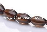 CSQ16 A grade 7*10mm rice natural smoky quartz beads Wholesale