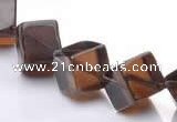 CSQ24 AB grade 10*10mm cube natural smoky quartz beads wholesale