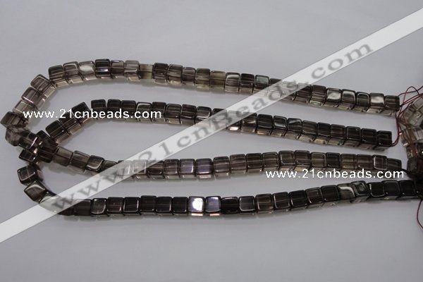 CSQ241 15.5 inches 8*8mm cube grade AA natural smoky quartz beads