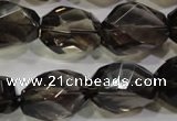 CSQ265 15.5 inches 15*20mm faceted nuggets smoky quartz beads