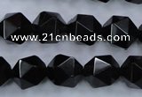 CSQ355 15.5 inches 14mm faceted nuggets smoky quartz beads