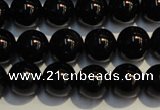 CSQ403 15.5 inches 10mm round black morion smoky quartz beads