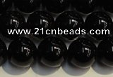 CSQ404 15.5 inches 12mm round black morion smoky quartz beads