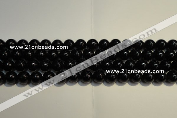 CSQ404 15.5 inches 12mm round black morion smoky quartz beads