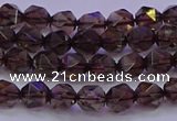 CSQ521 15.5 inches 6mm faceted nuggets smoky quartz beads