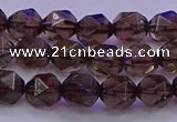 CSQ522 15.5 inches 8mm faceted nuggets smoky quartz beads