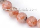 CSS01 12mm round natural indian sunstone beads Wholesale