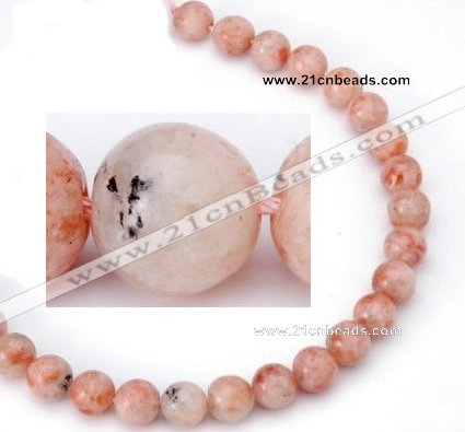 CSS01 12mm round natural indian sunstone beads Wholesale