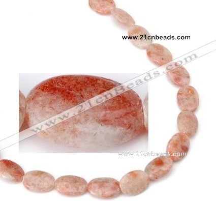 CSS04 13*18mm flat oval natural indian sunstone beads Wholesale