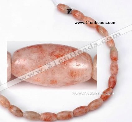 CSS08 5*12mm rice shape natural indian sunstone beads wholesale