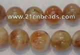 CSS19 15.5 inches 14mm round natural sunstone beads wholesale