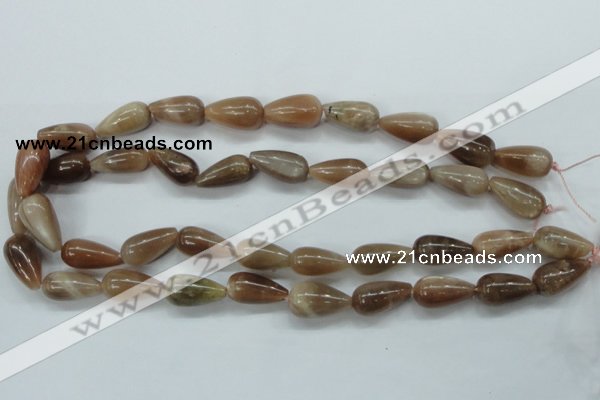 CSS202 15.5 inches 10*12mm teardrop natural sunstone beads