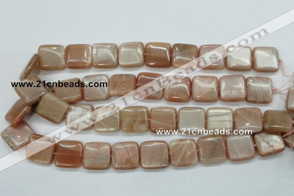 CSS209 15.5 inches 20*20mm square natural sunstone beads