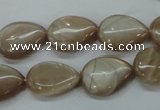 CSS220 15.5 inches 13*18mm flat teardrop natural sunstone beads