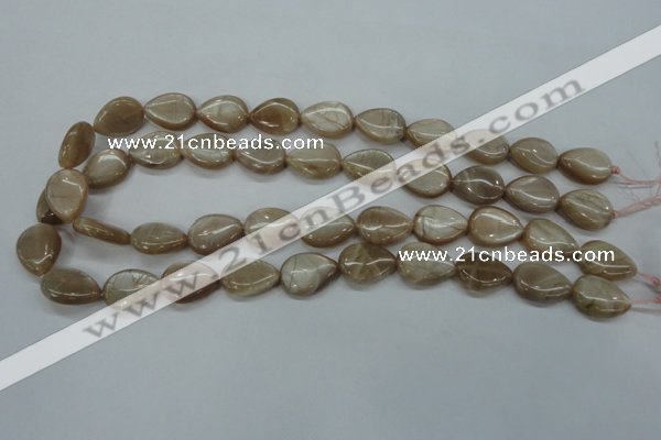 CSS220 15.5 inches 13*18mm flat teardrop natural sunstone beads