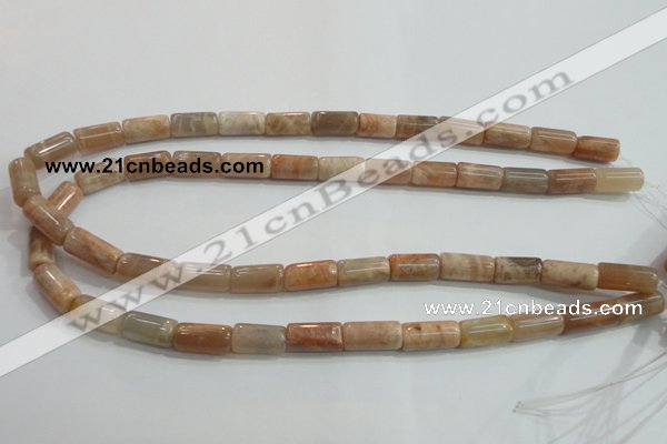 CSS252 15.5 inches 8*15mm column natural sunstone beads