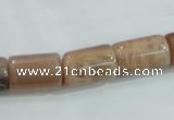 CSS253 15.5 inches 10*16mm column natural sunstone beads