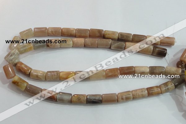 CSS253 15.5 inches 10*16mm column natural sunstone beads