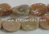 CSS257 15.5 inches 15*20mm twisted oval natural sunstone beads