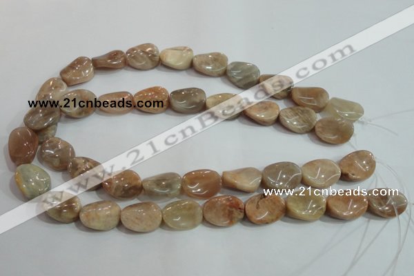 CSS257 15.5 inches 15*20mm twisted oval natural sunstone beads