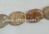 CSS261 15.5 inches 15*20mm oval natural sunstone beads