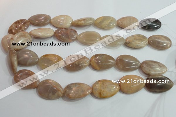 CSS262 15.5 inches 20*30mm flat teardrop natural sunstone beads