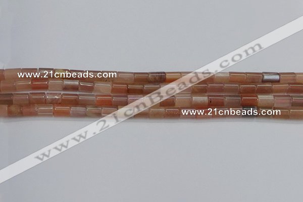 CSS266 15.5 inches 5*8mm tube sunstone beads wholesale