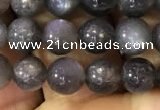 CSS315 15.5 inches 6mm round black sunstone gemstone beads