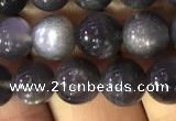 CSS316 15.5 inches 8mm round black sunstone gemstone beads