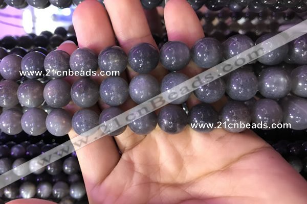 CSS318 15.5 inches 12mm round black sunstone gemstone beads