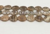 CSS410 15.5 inches 18*25mm flat teardrop sunstone beads wholesale